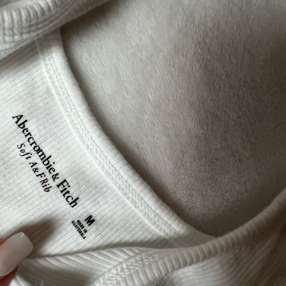 Abercrombie & fitch soft a&f rib size medium tank white